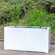 image 1 of Primrose Stone Composite White Trough Outdoor Garden Planter 120cm