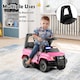 image 4 of COSTWAY Kids Electric Car 6V Powered Police Cars Pink