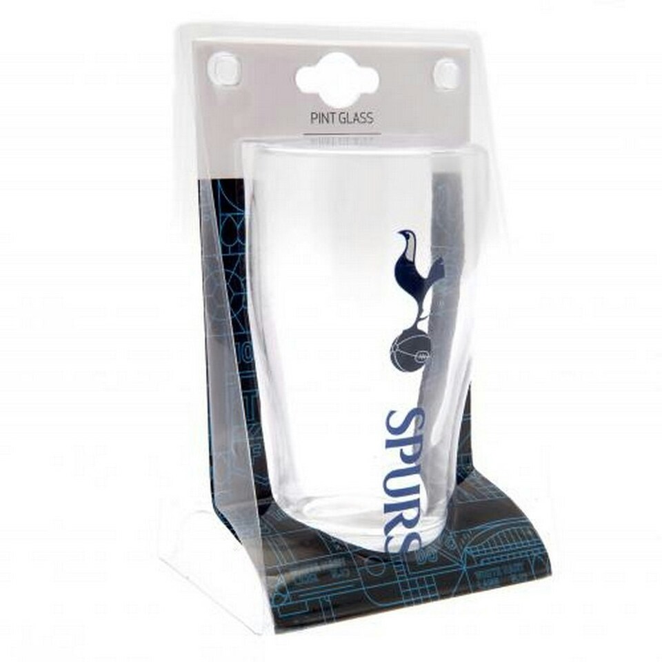 image 1 of Tottenham Hotspur FC Tulip Pint Glass - Clear - One Size