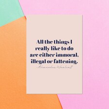 All The Things I Really Like To Do Greetings Card