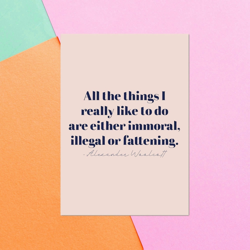 All The Things I Really Like To Do Greetings Card