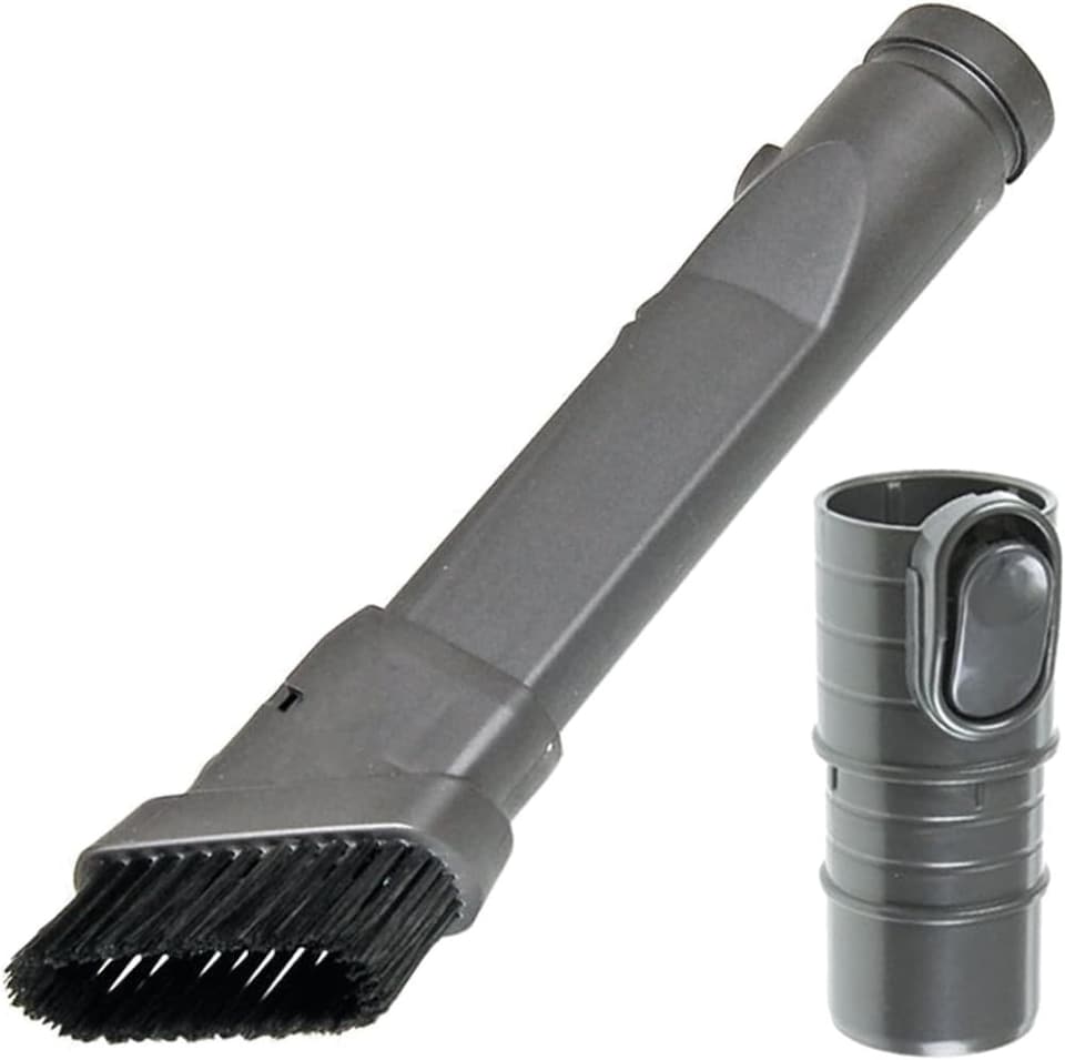 image 1 of SPARES2GO Dusting Brush and Crevice Tool Kit Compatible with Dyson Vacuum Cleaner (All Main Models)
