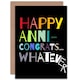 image 1 of Happy Anniversary Congratulations Whatever Funny Birthday Card