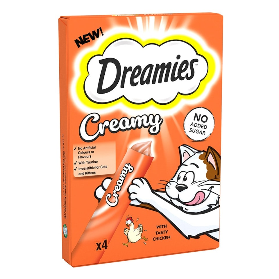 image 1 of Dreamies Creamy Cat Treats With Chicken 11 x 40g