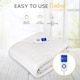image 3 of MONHOUSE Fleece Electric Heated Under Blanket - Single 90x190cm - Detachable & Machine Washable - Controller Multi Zones, 9 Heat Settings | White | 1