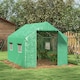 image 2 of Outsunny Tunnel Greenhouse W/ UV-resistant PE Cover, Wide Door, 2 x 3(m), Green