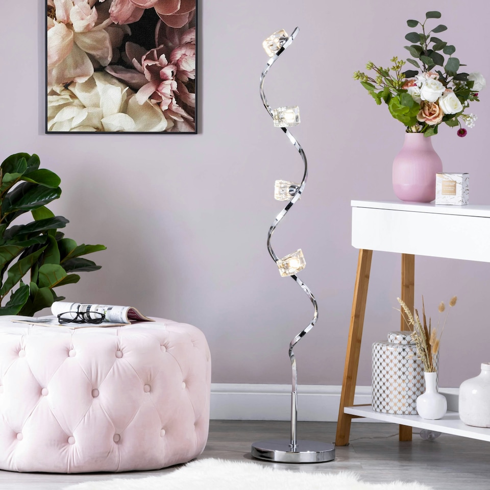 image 1 of BHS Bella Floor Lamp, Silver