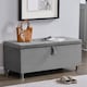 image 8 of Vida Designs Valencia Storage Ottoman Bedroom Hallway Chest Bench, Light Grey Velvet | Grey | Grey