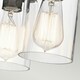 image 5 of Brinley 3 Light Flush Mount Ceiling Light Brushed Nickel, E27