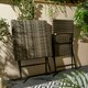 image 3 of OHS 3PC Rattan Furniture Patio Outdoor Garden Table Chair - Grey
