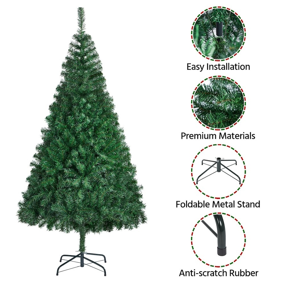 image 1 of Yaheetech 182cm Realistic Artificial Fir Christmas Tree