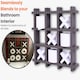 image 4 of NOVECRAFTO Tic Tac Toe Wall Mounted Toilet Paper Holder – Handmade Xs and Os Noughts and Crosses Toilet Roll Storage Rack