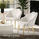 image 8 of Accent Chair Hellen - velvet cover, padded, extra-wide shell-shaped backrest | Cream | cream/gold | 2