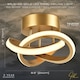 image 9 of Modern LED Gold Ceiling Light with Swirl Thick Metal Strip Creates 1253 Lumens | Gold