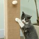 image 6 of PawHut Cat Scratching Post with Vertical Sisal Rope Ball Plush, 81cm, Beige