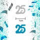 image 5 of 25th Confetti Blue & Silver 14G 2PK