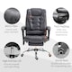 image 8 of Vinsetto Office Chair with 6 Point Massage and Back Heat, Microfiber Desk Chair with Footrest Adjustable Height and Swivel Wheels, Back Reclining, Dark Blue