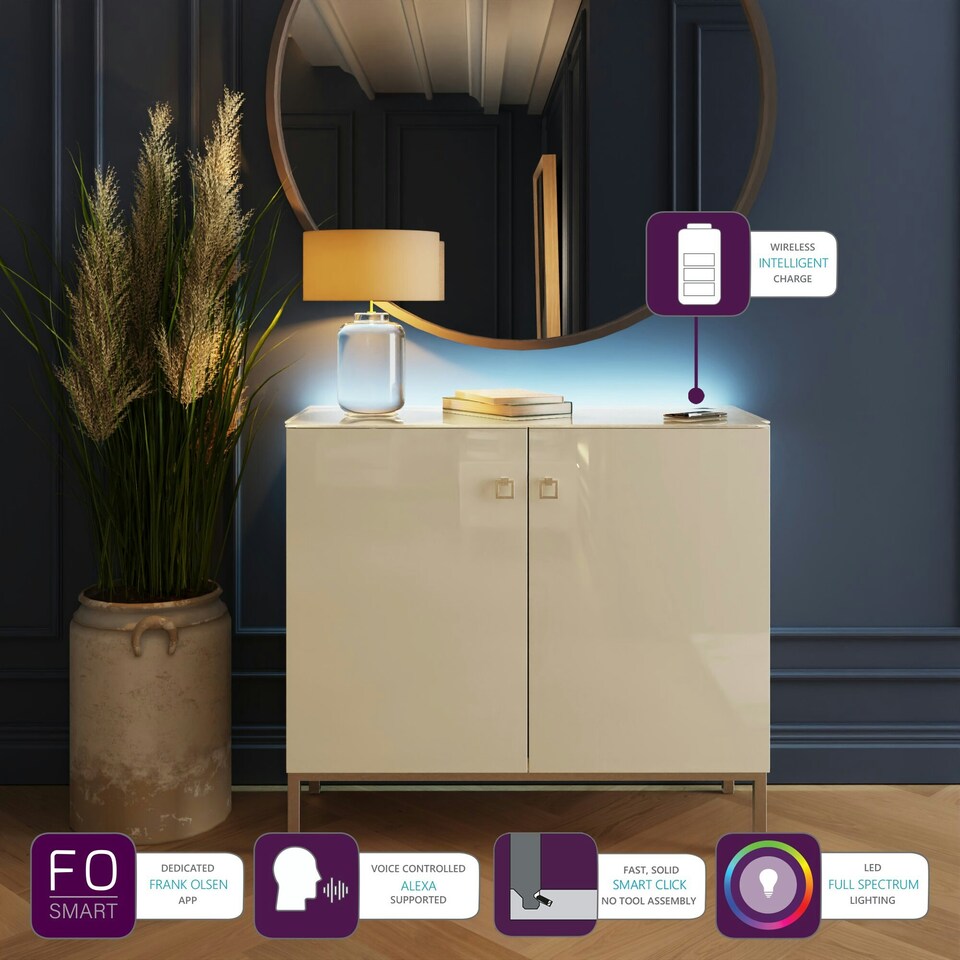 image 1 of Frank Olsen Lyra Tall sideboard White | Alabaster White