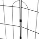 image 4 of Living and Home 10-Pcs Arched Top Iron Garden Fence Black