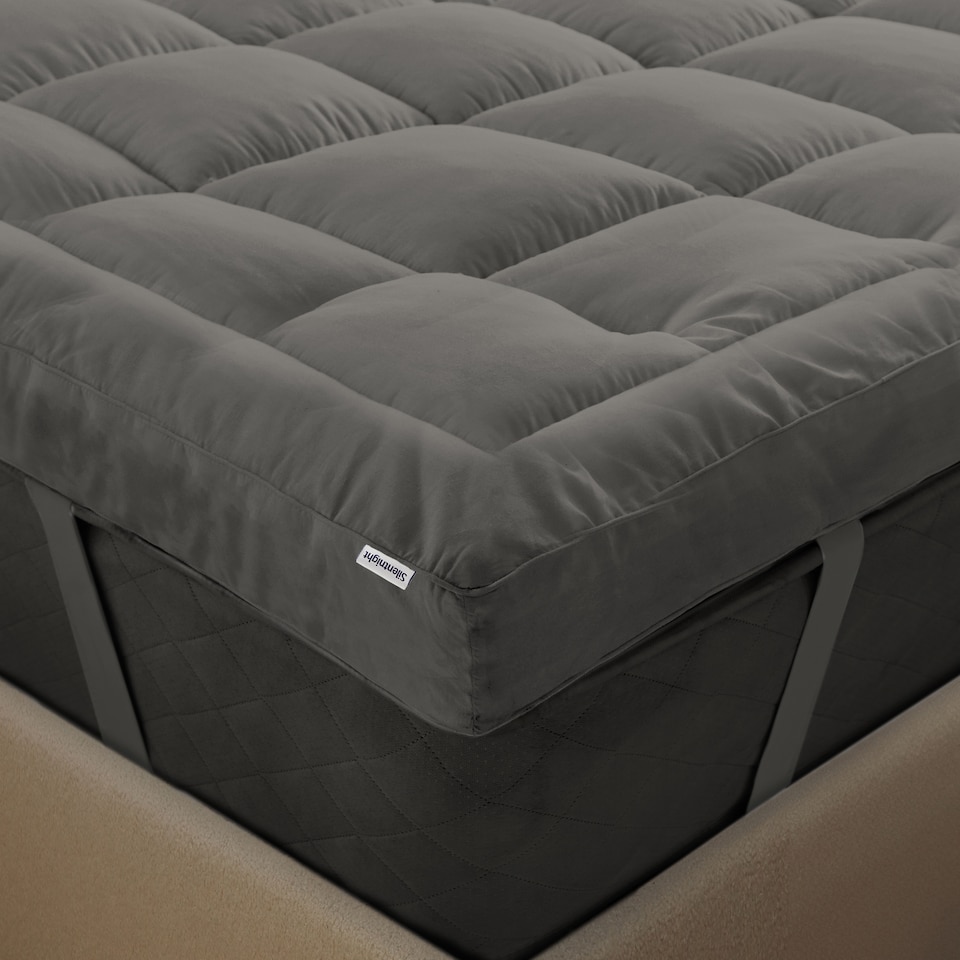image 1 of Silentnight Deep Sleep Ultimate Mattress Topper 1000, 10cm Thick, Grey, Single