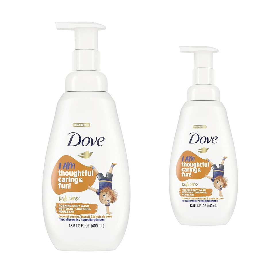 image 1 of Dove Kids Care Hypoallergenic Skin Care Foaming Body Wash Coco Cookie 400ml, 2pk