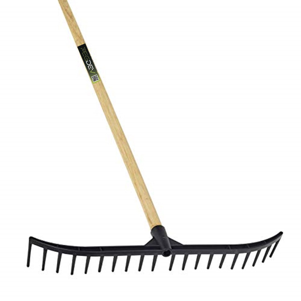 image 1 of Pegdev 20 Tooth Poly Golf Bunker Rake with Hardwood Handle