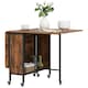 image 1 of HOMCOM Mobile Drop Leaf Dining Table on Wheels with Storage Shelf Rustic Brown