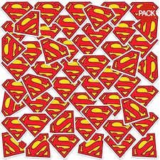 Superman Logo Stickers (Pack of 100) - Multicoloured - One Size