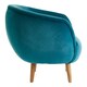 image 3 of Interiors by Premier Oscar Teal Fabric Chair