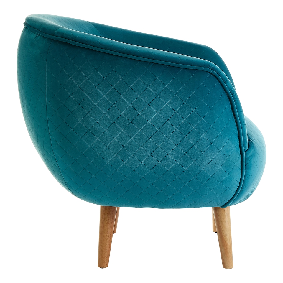 image 1 of Interiors by Premier Oscar Teal Fabric Chair
