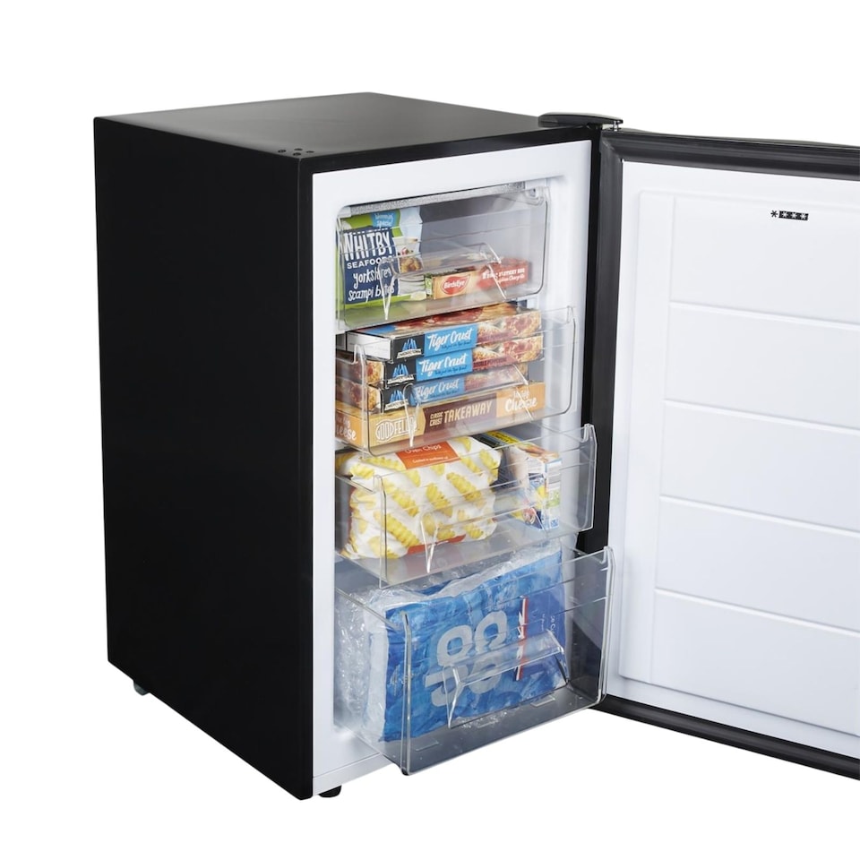image 1 of SIA UCF50BL/E 50cm Black Freestanding Under Counter Freezer 80L