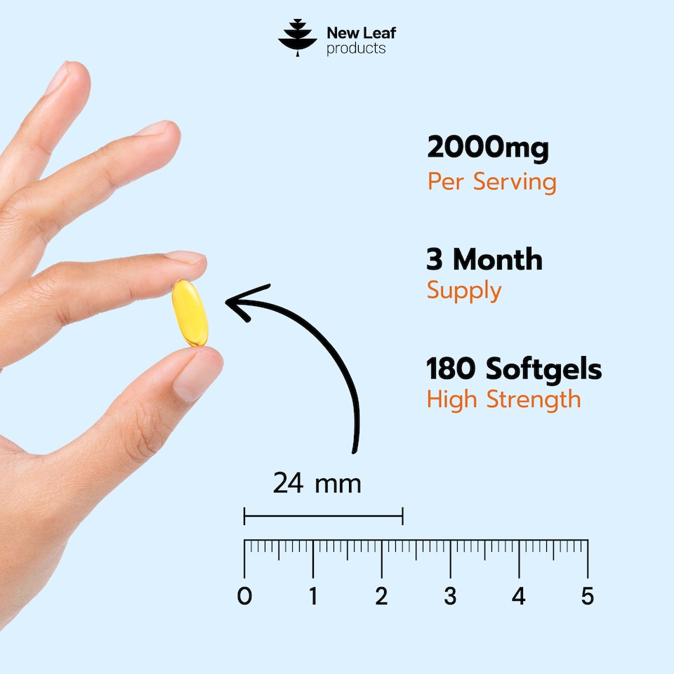 image 1 of Omega 3 2000mg High Strength EPA DHA 180 Softgels