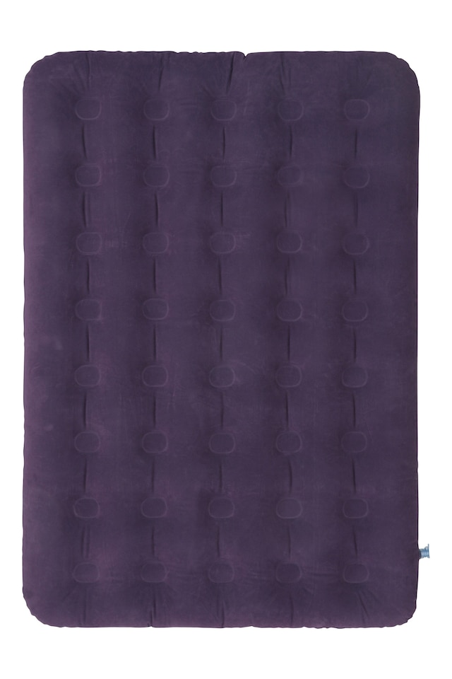 image 1 of Mountain Warehouse Double Size Flocked Airbed Pump Inflation Camping Compact Bed | Blue | Navy | One Size