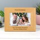 image 8 of Personalised Short Message 6x4 Landscape Oak Finish Photo Frame Brown | One Size