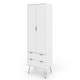 image 2 of Core Products Augusta Industrial White 2 Door, 2 Drawer Wardrobe H176.0cm x W76.5cm x D53.0cm White