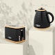 image 7 of HOMCOM Kettle and Toaster Set 1.7L Rapid Boil Kettle & 2 Slice Toaster Black