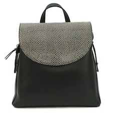 Eastern Counties Leather Petra Snake Print Leather Backpack - Black - One Size