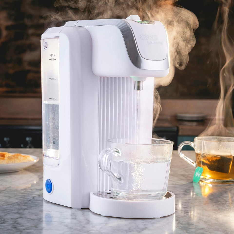 image 1 of Cooks Professional Hot Water Dispenser | 2600W | 2.5 Litre Capactity | One Touch Operation | White/Silver