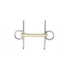 Lorina Flexi Mullen Mouth Full Cheek Snaffle - Silver/White - 5.5in