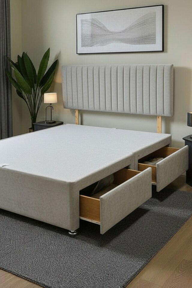 image 1 of Emily Divan Bed Base 2 Drawers And Headboard