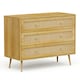 image 7 of VonHaus Rattan Chest of 3 Drawers | Brown