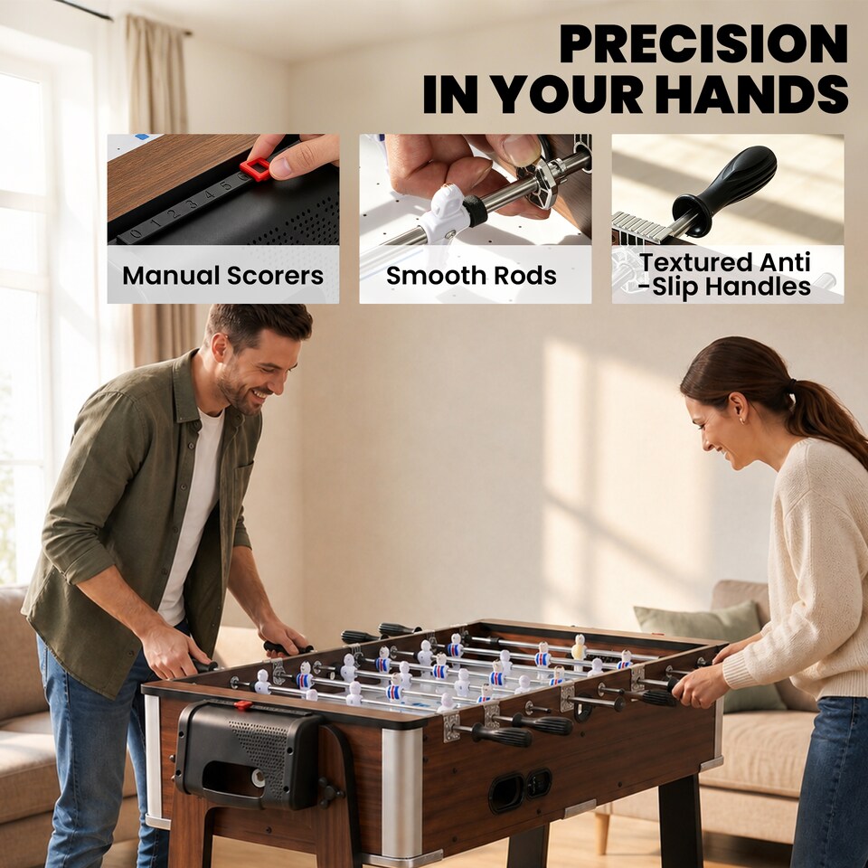 image 1 of SPORTNOW 3 in 1 Reversible Multi Game Table with Lockable Wheels and Shelf