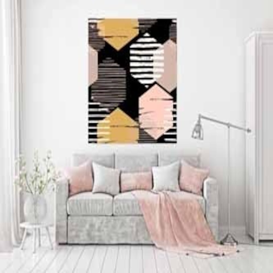 image 1 of Hexagon trending (Canvas print) 45cm x 45cm