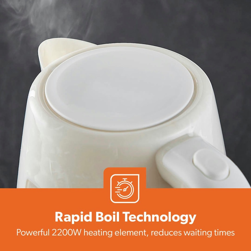 image 1 of GEEPAS  1.7L Skye Electric Kettle | 2200W Premium Kettle,  White