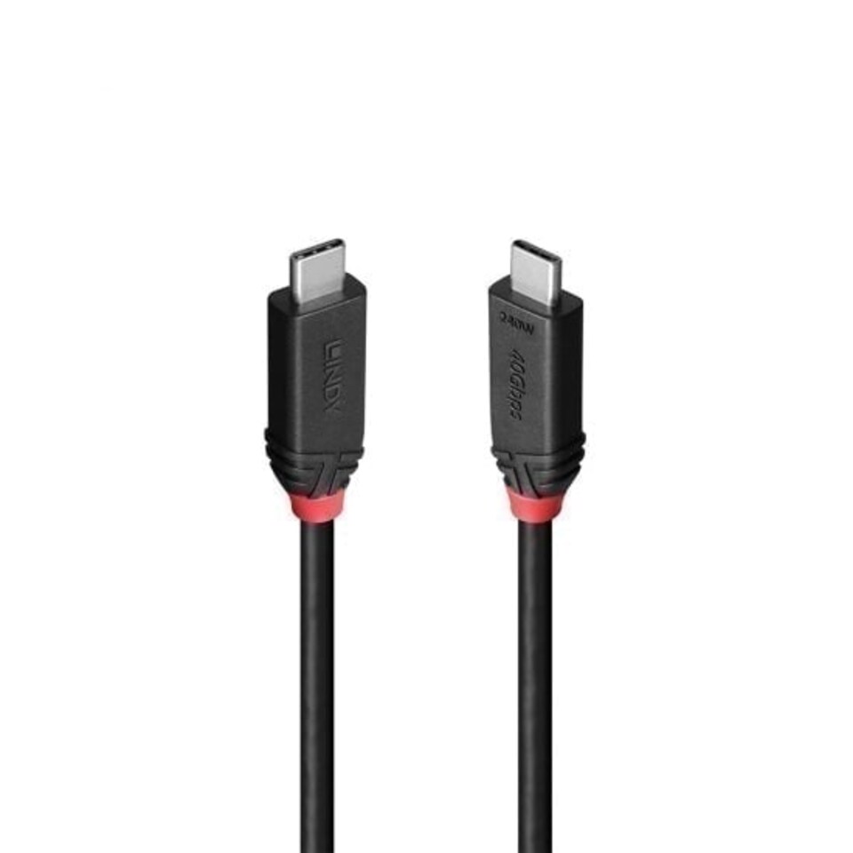 image 1 of 2m USB4 240W Type C Cable, Black Line