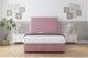image 1 of Sloomy Manhattan Pink Plush Ottoman Bed Base With 54" Floor Standing Headboard 5' King | Pink | Pink | King | 1