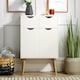 image 3 of Sideboard Storage Cabinet With Drawers Cupboard Solid Wood Legs White | 2 Door 2 Drawers