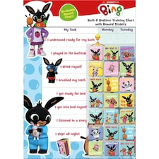 Bing Bunny Splashy Bath and Bedtime Reward Sticker Chart - Multicoloured - One Size