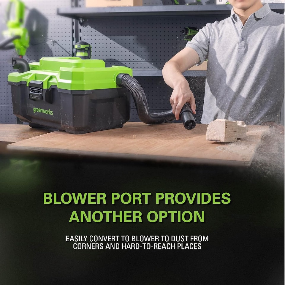 image 1 of Greenworks 24V Cordless Wet/Dry Vacuum Cleaner Excludes Battery and Charger