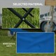 image 4 of Outsunny Folding Camp Bed, Single Travel Camping Cot with Side Pocket, Blue